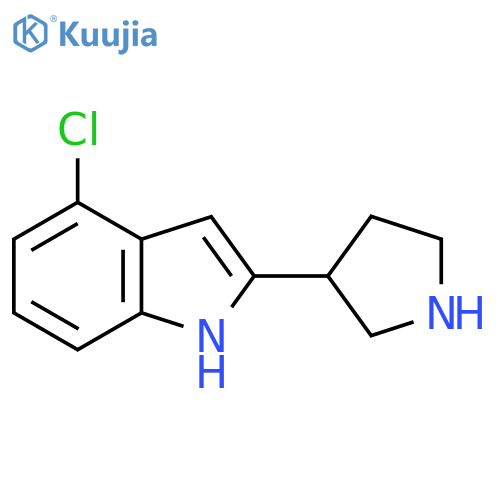 4-Chloro-2-(pyrrolidin-3-yl)-1H-indole structure
