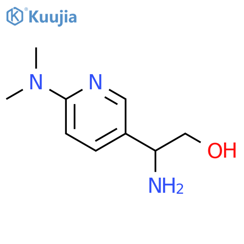 2-amino-2-6-(dimethylamino)pyridin-3-ylethan-1-ol structure