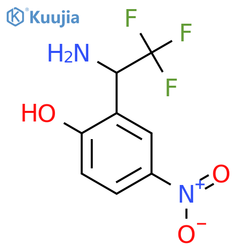 2-(1-amino-2,2,2-trifluoroethyl)-4-nitrophenol structure