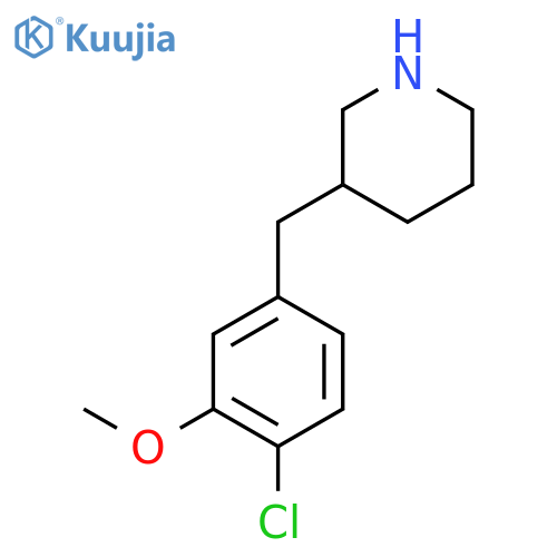 3-(4-chloro-3-methoxyphenyl)methylpiperidine structure