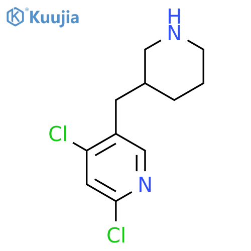 2,4-dichloro-5-(piperidin-3-yl)methylpyridine structure