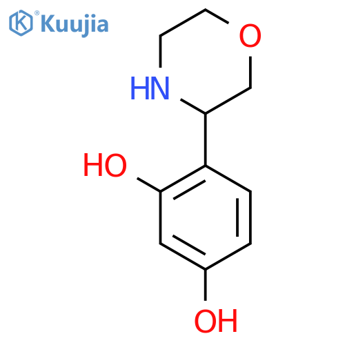 4-(morpholin-3-yl)benzene-1,3-diol structure