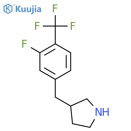 3-{3-fluoro-4-(trifluoromethyl)phenylmethyl}pyrrolidine structure