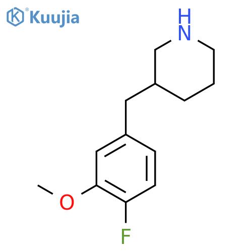 3-(4-fluoro-3-methoxyphenyl)methylpiperidine structure