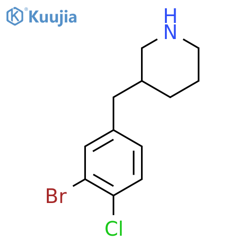 3-(3-bromo-4-chlorophenyl)methylpiperidine structure