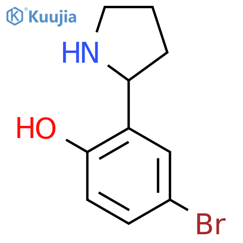 4-bromo-2-(pyrrolidin-2-yl)phenol structure