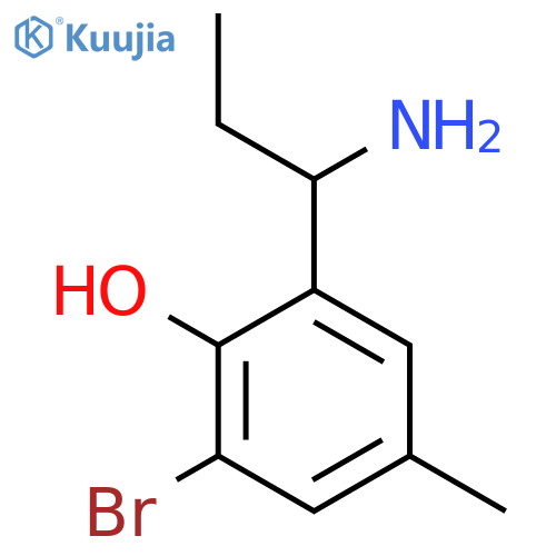 2-(1-Aminopropyl)-6-bromo-4-methylphenol structure