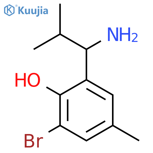 2-(1-Amino-2-methylpropyl)-6-bromo-4-methylphenol structure