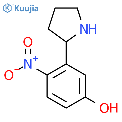 4-nitro-3-(pyrrolidin-2-yl)phenol structure