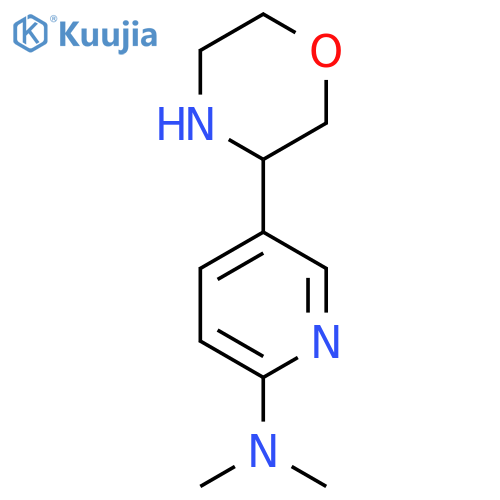N,N-dimethyl-5-(morpholin-3-yl)pyridin-2-amine structure