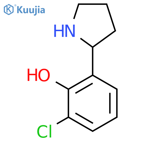 2-Chloro-6-(pyrrolidin-2-yl)phenol structure