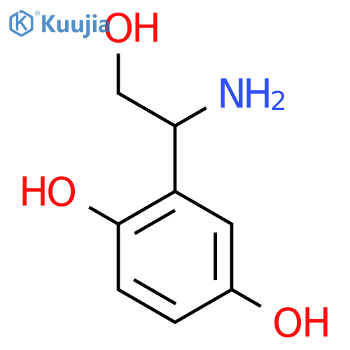 2-(1-amino-2-hydroxyethyl)benzene-1,4-diol structure