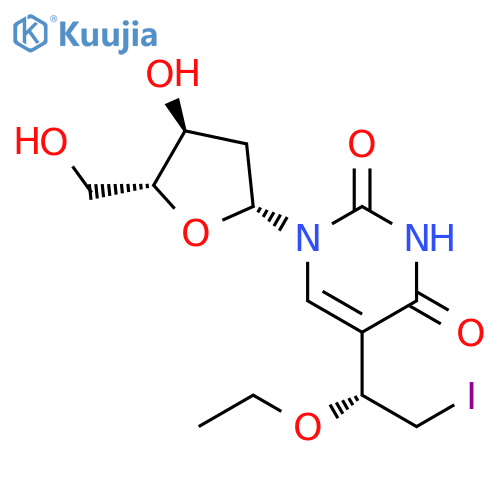Uridine, 2'-deoxy-5-(1-ethoxy-2-iodoethyl)-, (R)- structure