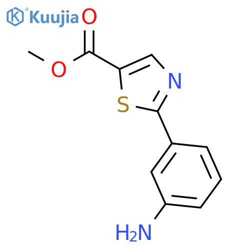 Methyl 2-(3-aminophenyl)-1,3-thiazole-5-carboxylate structure
