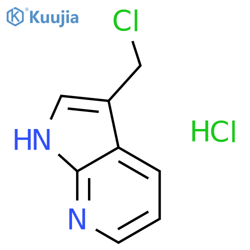 3-(chloromethyl)-1H-pyrrolo[2,3-b]pyridine;hydrochloride structure