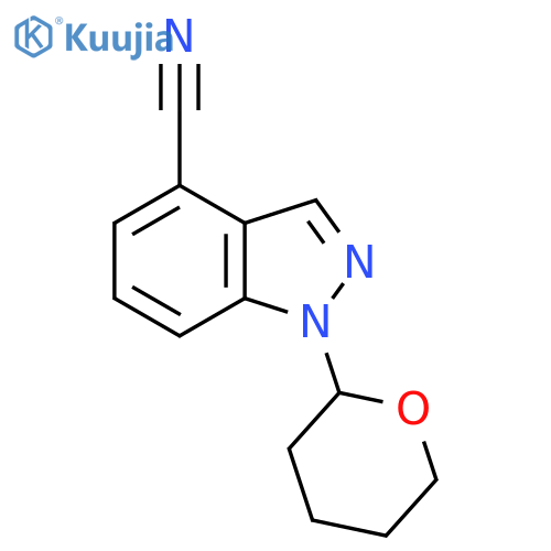 1-(Tetrahydro-2H-pyran-2-yl)-1H-indazole-4-carbonitrile structure