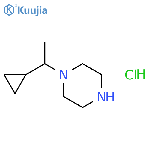 1-(1-cyclopropylethyl)piperazine hydrochloride structure