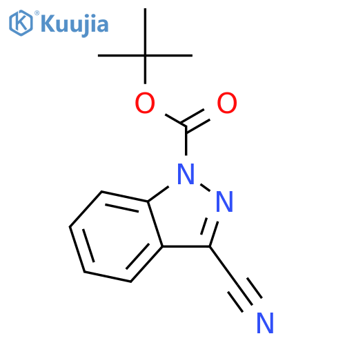 tert-butyl 3-cyano-1H-indazole-1-carboxylate structure