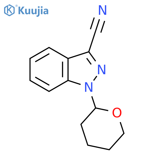 1-(Tetrahydro-2H-pyran-2-YL)-1H-indazole-3-carbonitrile structure