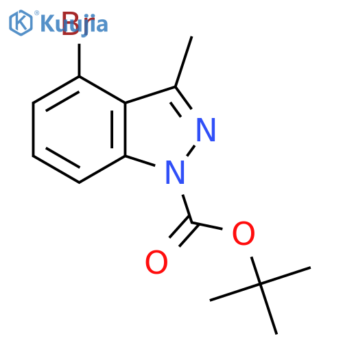 1H-Indazole-1-carboxylic acid, 4-bromo-3-methyl-, 1,1-dimethylethyl ester structure