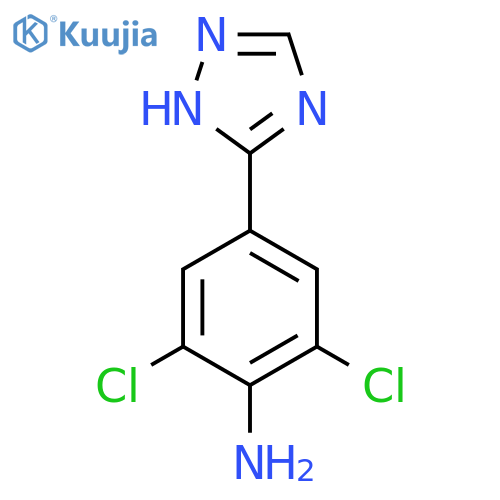 2,6-Dichloro-4-(1H-1,2,4-triazol-5-yl)aniline structure