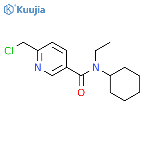 3-Pyridinecarboxamide, 6-(chloromethyl)-N-cyclohexyl-N-ethyl- structure