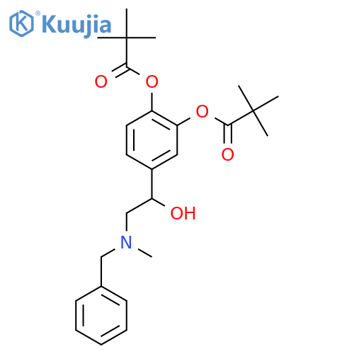 4-(2-(Benzyl(methyl)amino)-1-hydroxyethyl)-1,2-phenylene bis(2,2-dimethylpropanoate) structure