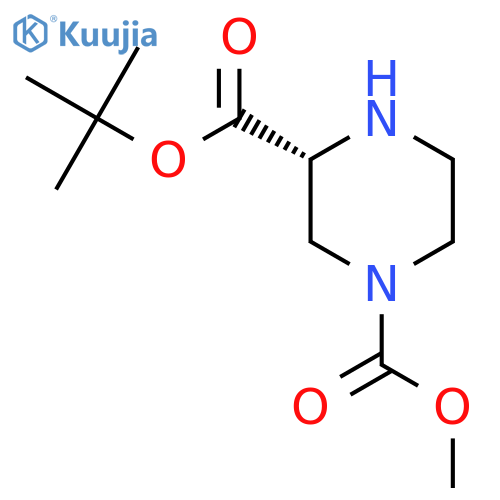 O3-tert-butyl O1-methyl (3R)-piperazine-1,3-dicarboxylate structure