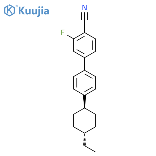 [1,1'-Biphenyl]-4-carbonitrile, 4'-(trans-4-ethylcyclohexyl)-3-fluoro- structure