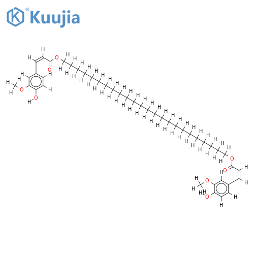 tetracosane-1,24-diyl (2Z,2'Z)-bis[3-(4-hydroxy-3-methoxyphenyl)prop-2-enoate] structure