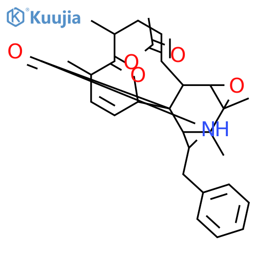 (1E,4S,6S,7E,9R,9aR,12S,12aR,13S,13aR,14aS,14bR)-9-(acetyloxy)-6,9,12,12a,13,13a,14a,14b-octahydro-4,6,13,13a-tetramethyl-12-(phenylmethyl)-3H-cycloundec[d]oxireno[f]isoindole-5,10(4H,11H)-dione structure