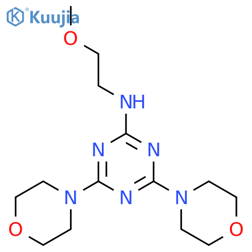1,3,5-Triazin-2-amine, N-(2-methoxyethyl)-4,6-di-4-morpholinyl- structure