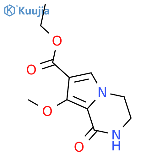 1,2,3,4-tetrahydro-8-methoxy-1-oxo-Pyrrolo[1,2-a]pyrazine-7-carboxylic acid ethyl ester structure