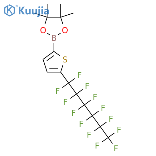 4,4,5,5-Tetramethyl-2-[5-(1,1,2,2,3,3,4,4,5,5,6,6,6-tridecafluorohexyl)thiophen-2-yl]-1,3,2-dioxaborolane structure