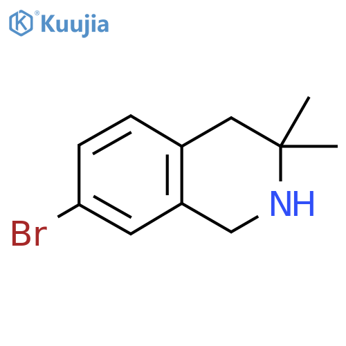 7-bromo-3,3-dimethyl-1,2,3,4-tetrahydroisoquinoline structure