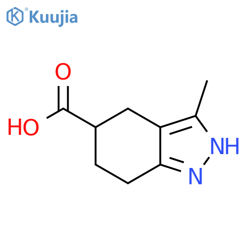 3-Methyl-4,5,6,7-tetrahydro-2H-indazole-5-carboxylic acid structure
