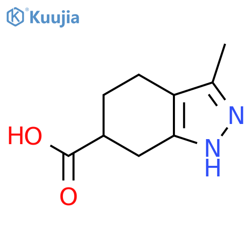3-methyl-4,5,6,7-tetrahydro-1H-indazole-6-carboxylic acid structure