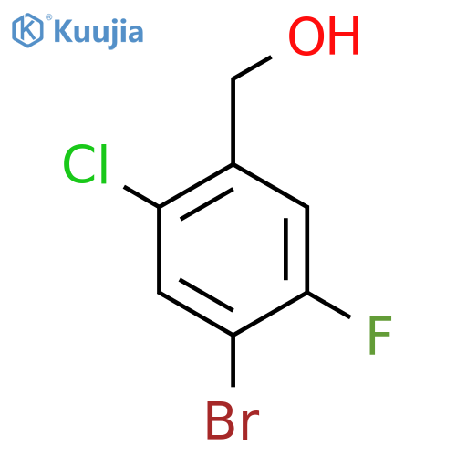 (4-bromo-2-chloro-5-fluorophenyl)methanol structure