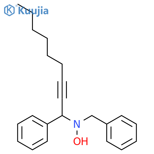 Benzenemethanamine, N-hydroxy-α-1-octyn-1-yl-N-(phenylmethyl)- structure