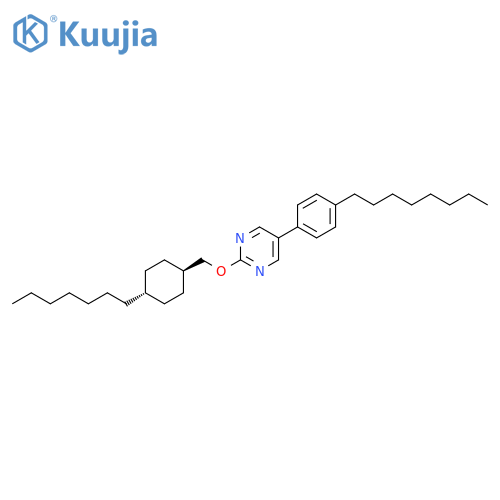Pyrimidine, 2-[(4-heptylcyclohexyl)methoxy]-5-(4-octylphenyl)-, trans- (9CI) structure