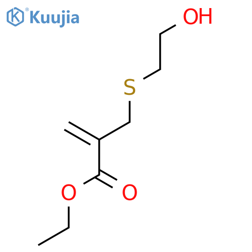 2-Propenoic acid, 2-[[(2-hydroxyethyl)thio]methyl]-, ethyl ester structure