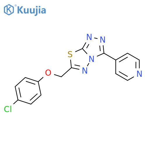 1,2,4-Triazolo[3,4-b][1,3,4]thiadiazole,6-[(4-chlorophenoxy)methyl]-3-(4-pyridinyl)- structure