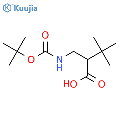 2-(((tert-Butoxycarbonyl)amino)methyl)-3,3-dimethylbutanoic acid structure