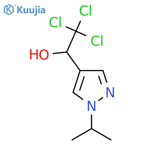 2,2,2-Trichloro-1-(1-isopropyl-1H-pyrazol-4-yl)ethanol structure