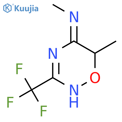 N,6-Dimethyl-3-(trifluoromethyl)-6H-1,2,4-oxadiazin-5-amine structure