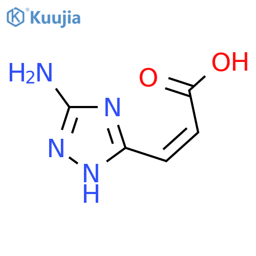 (2Z)-3-(5-Amino-1H-1,2,4-triazol-3-yl)acrylic acid nitrate structure