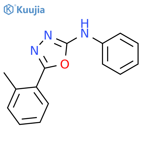 1,3,4-Oxadiazol-2-amine, 5-(2-methylphenyl)-N-phenyl- structure
