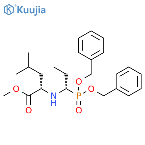 L-Leucine, N-[1-[bis(phenylmethoxy)phosphinyl]propyl]-, methyl ester,(S)- structure