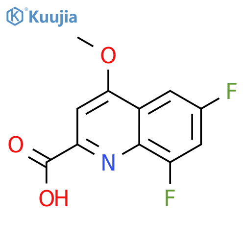 6,8-difluoro-4-methoxyquinoline-2-carboxylic acid structure