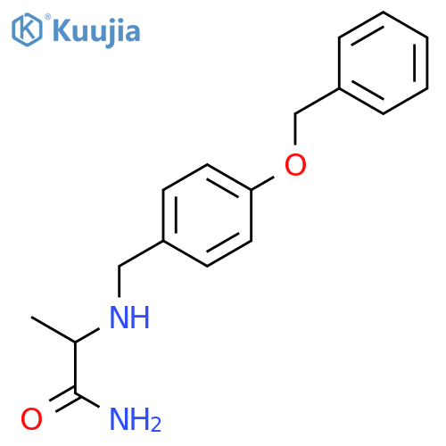 Propanamide, 2-[[[4-(phenylmethoxy)phenyl]methyl]amino]- structure